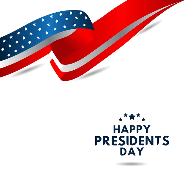 Illustration vectorielle heureuse de conception de modèle de jour de présidents — Image vectorielle