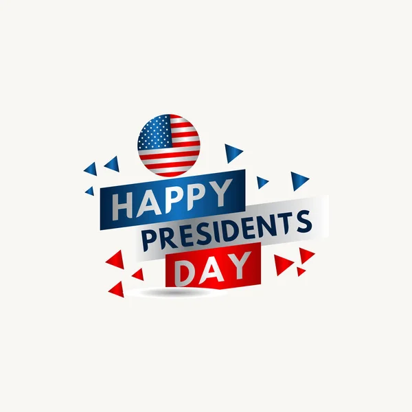 Felice Presidenti Day Vector Template Design Illustrazione — Vettoriale Stock