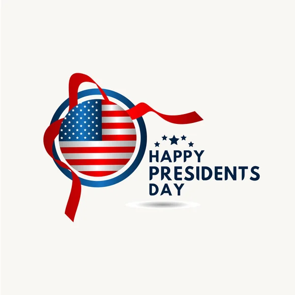 Illustration vectorielle heureuse de conception de modèle de jour de présidents — Image vectorielle