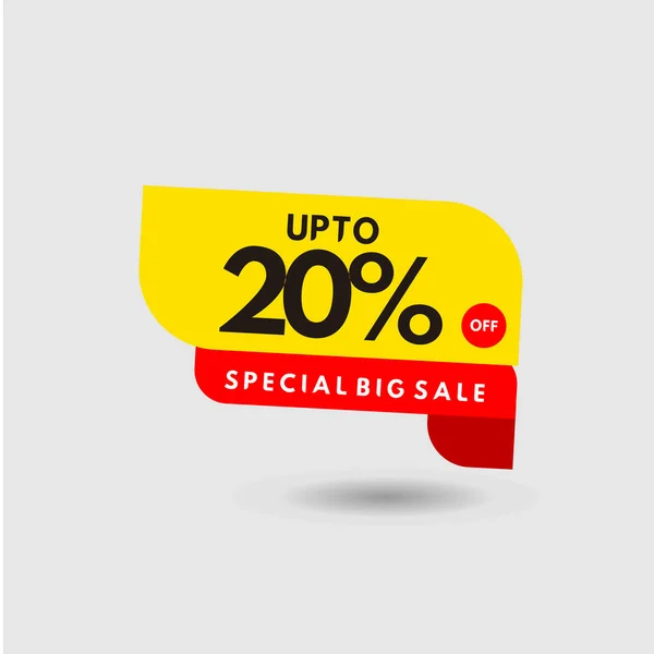 Até 20% Special Discount Label Vector Template Design Illustration — Vetor de Stock