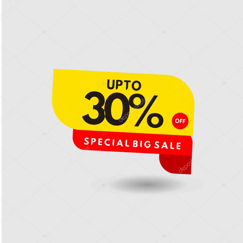 up to 30% Special Discount Label Vector Template Design Illustration