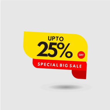 %25'e kadar Özel Büyük Satış Etiketi Vektör Şablonu Tasarım Çizimi