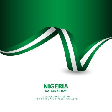 Nigeria Independence Day Vector Template Design Illustration clipart