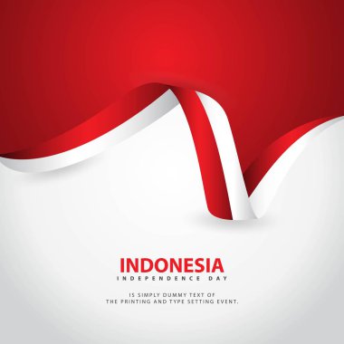Indonesia Independence Day Vector Template Design Illustration clipart