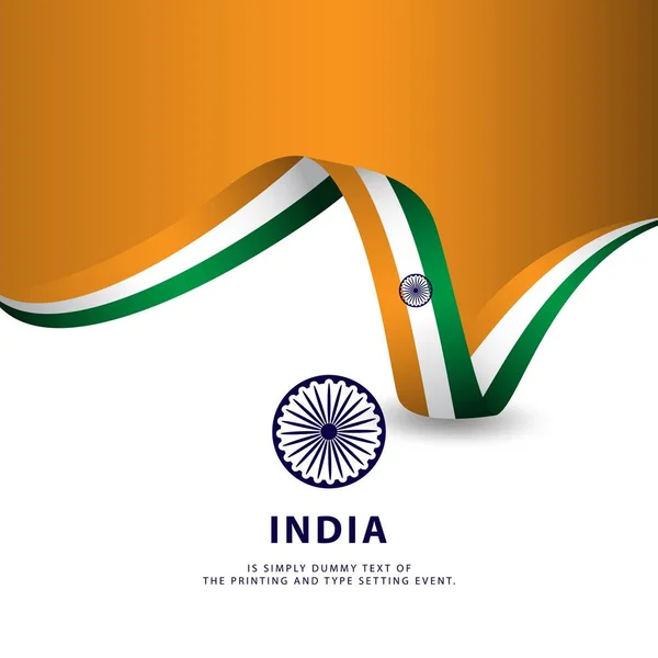 India Independence Day vector sjabloonontwerp illustratie — Stockvector