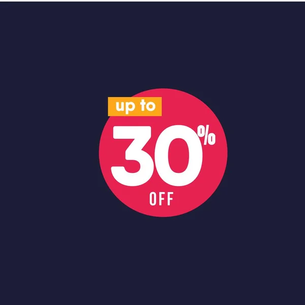 Discount up to 30% off Label Vector Template Design Illustration — Stock Vector