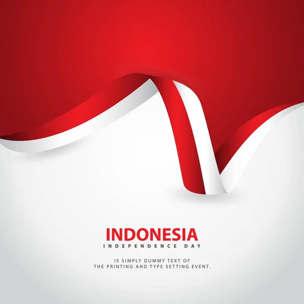 Indonesia Independence Day Vector Template Design Illustration — Stock Vector