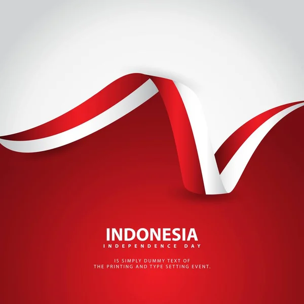 Indonesië Independence Day vector sjabloonontwerp illustratie — Stockvector