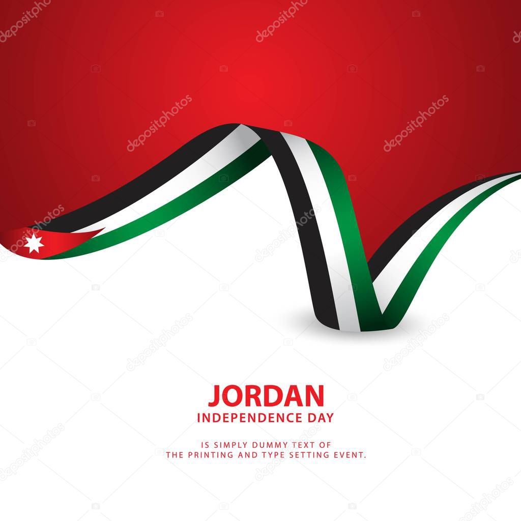 Jordan Independence Day Vector Template Design Illustration