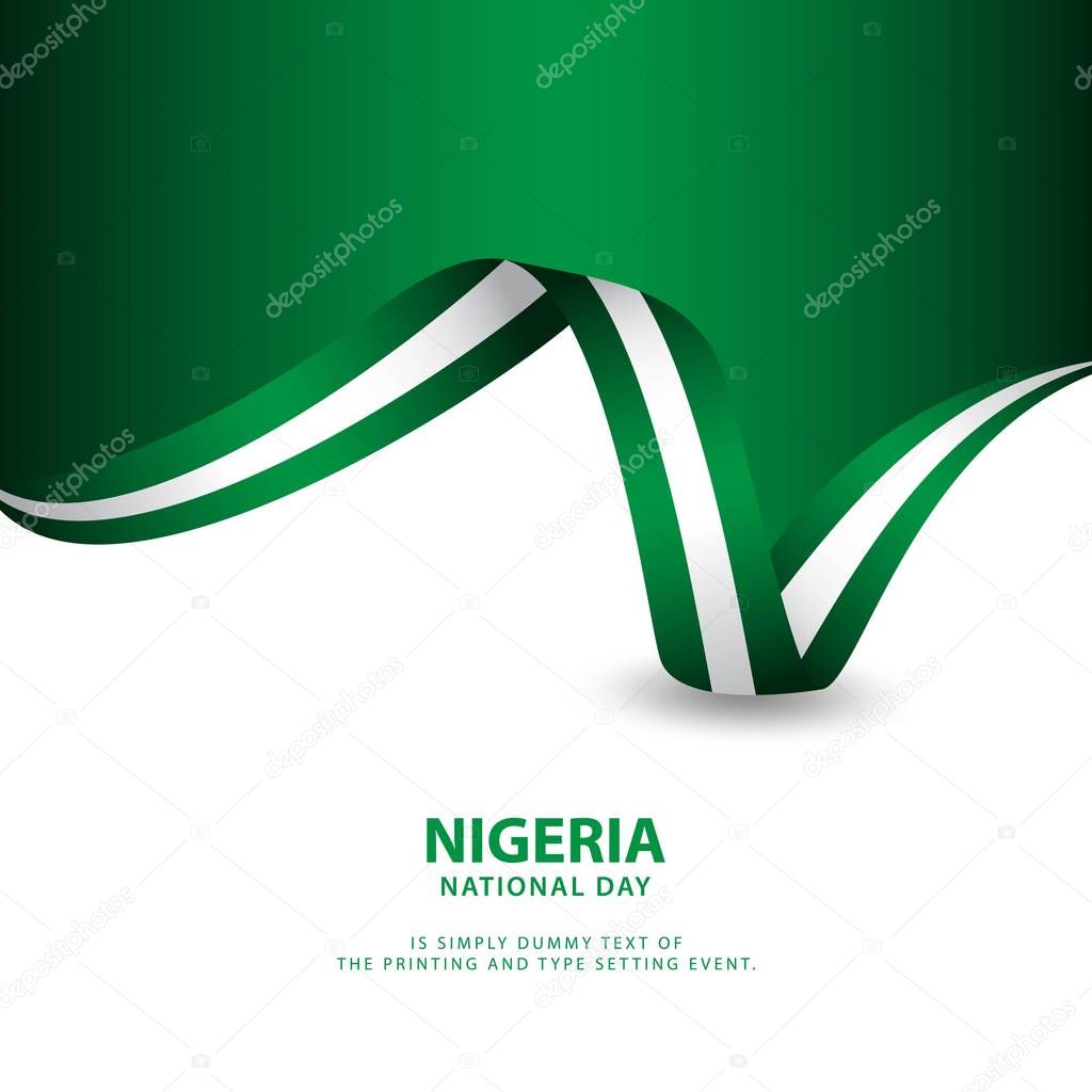 Nigeria Independence Day Vector Template Design Illustration