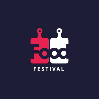 Gıda Festivali Logo Vektör Şablon tasarım İllüstrasyon