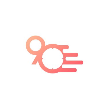 90 Yıl Yıldönümü Kutlama Şablonu Tasarım İllüstrasyonu