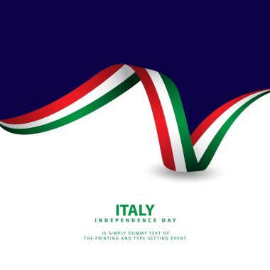 İtalya Bağımsızlık Günü Vektör Şablonu Tasarım İllüstrasyon