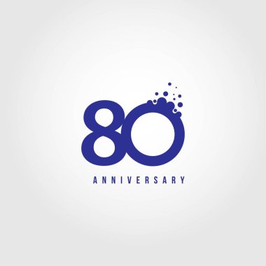 Seksen Yıl Yıldönümü Vektör Şablonu Tasarım Çizimi