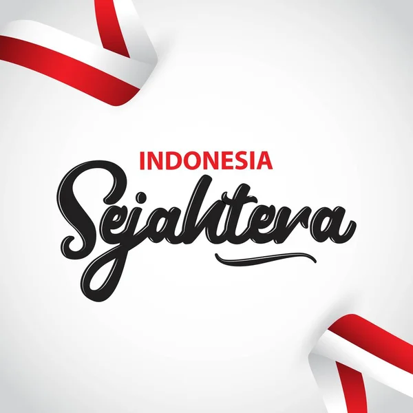 Indonesia Sejahtera Vector Template Ilustrasi Desain - Stok Vektor