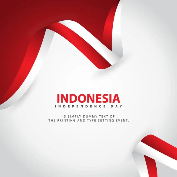Indonesia Independence Day Vector Template Design Illustration