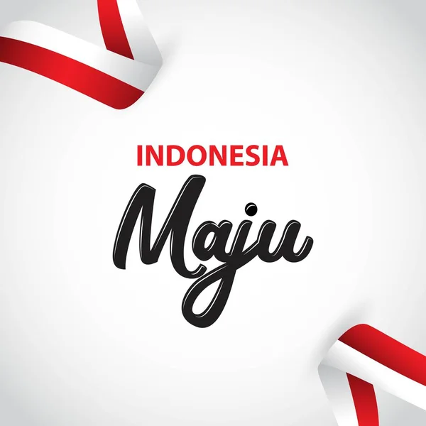 Ilustración de diseño de plantillas vectoriales de Indonesia Maju — Vector de stock