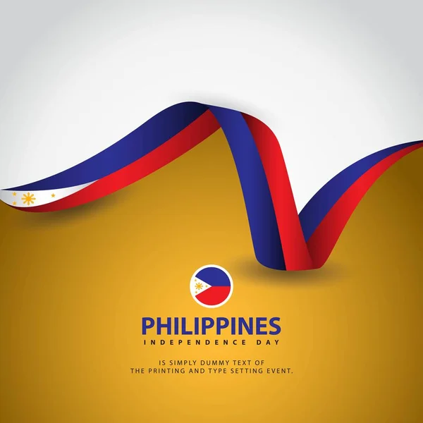 Philippines Independence Day Vector Template Design Illustration — Stock Vector