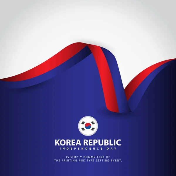 Republiken Korea republik självständighetsdagen vektor mall design illustration — Stock vektor