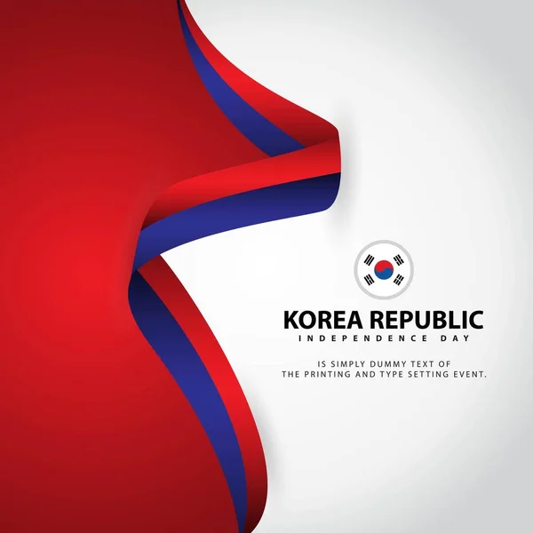 Corea República Día de la Independencia Vector plantilla Diseño Ilustración — Archivo Imágenes Vectoriales