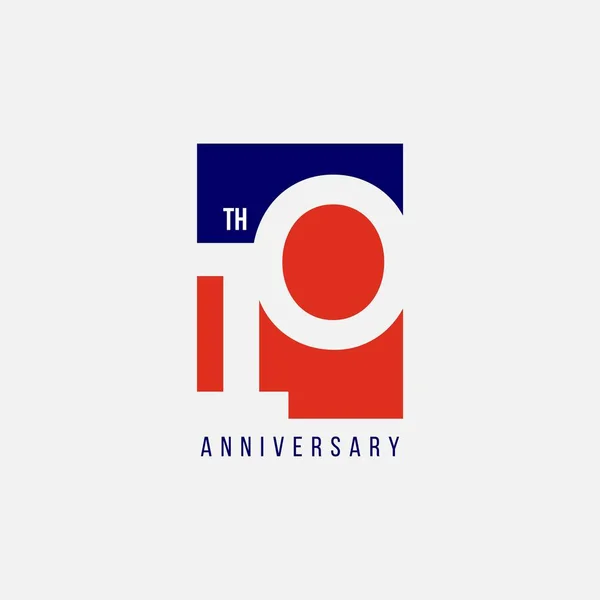 10 주년 Vector Template Design Illustration — 스톡 벡터