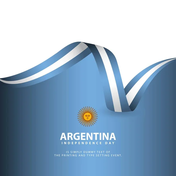 아르헨티나 독립 기념일 벡터 템플릿 디자인 일러스트 — 스톡 벡터