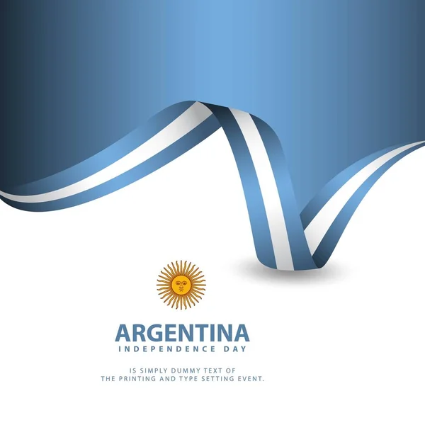 아르헨티나 독립 기념일 벡터 템플릿 디자인 일러스트 — 스톡 벡터