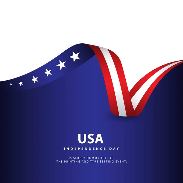 アメリカ独立記念日ベクトルテンプレートデザインイラスト — ストックベクタ