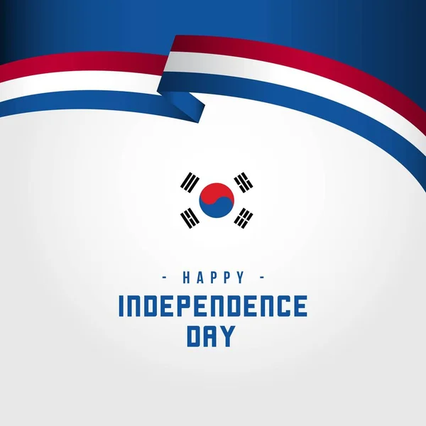 Feliz Coreia Independência Dia Vector Modelo Design Ilustração — Vetor de Stock