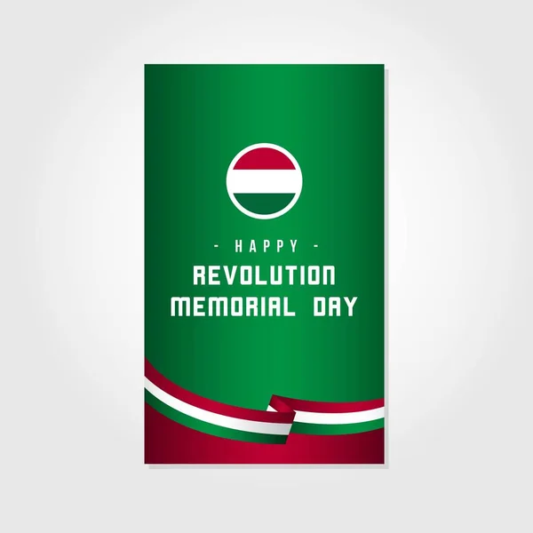 Happy Revolution Memorial Day Vector Template Design Illustration — Stock Vector