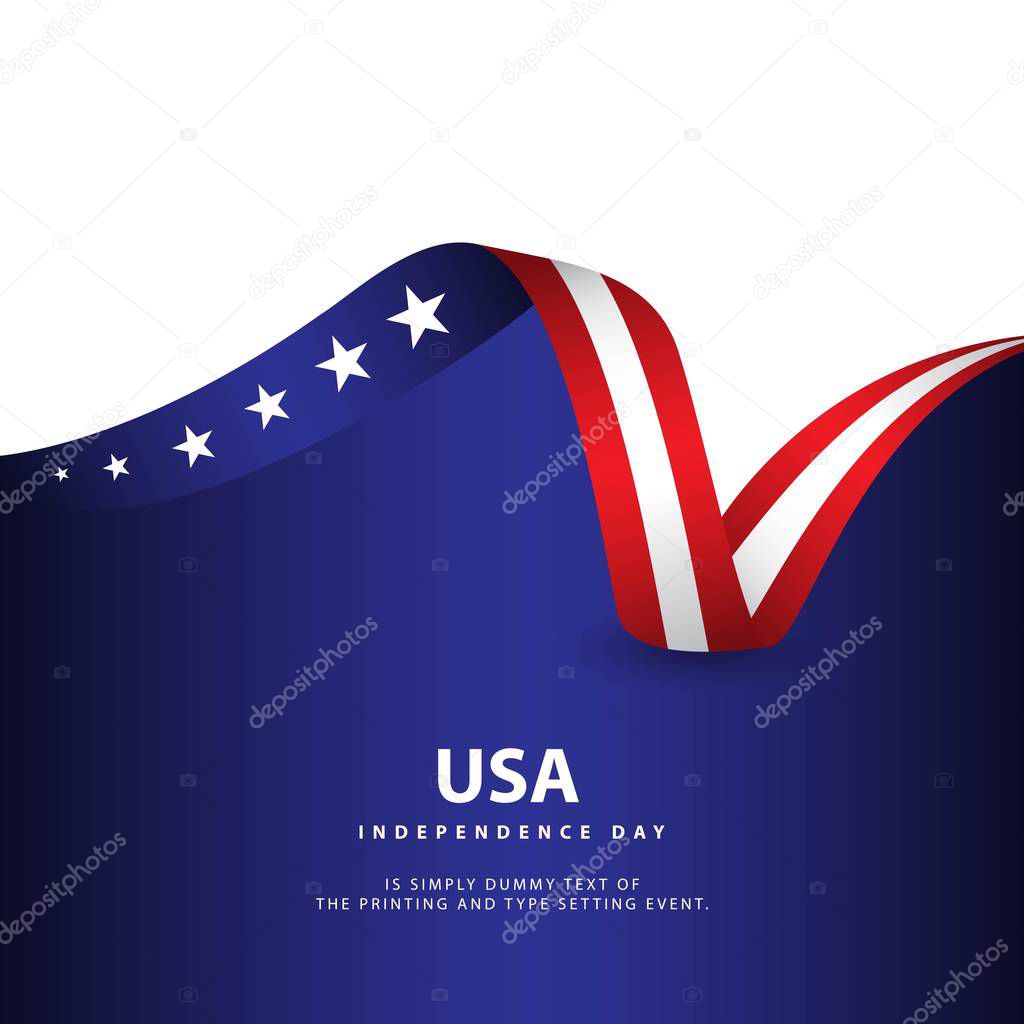 USA Independence Day Vector Template Design Illustration