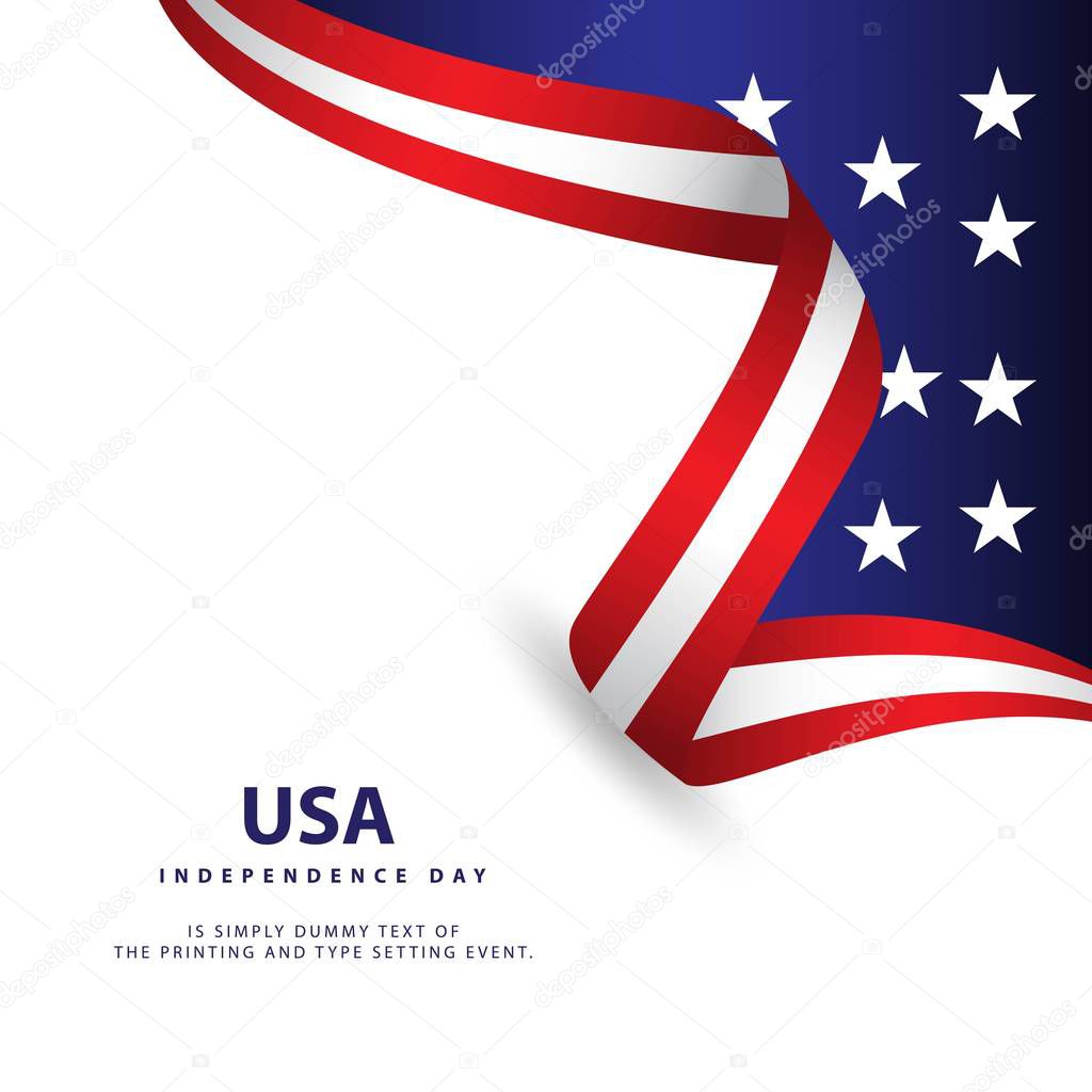 USA Independence Day Vector Template Design Illustration
