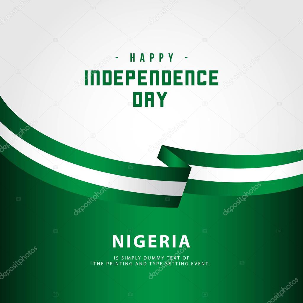 Happy Nigeria Independence Day Vector Template Design Illustration