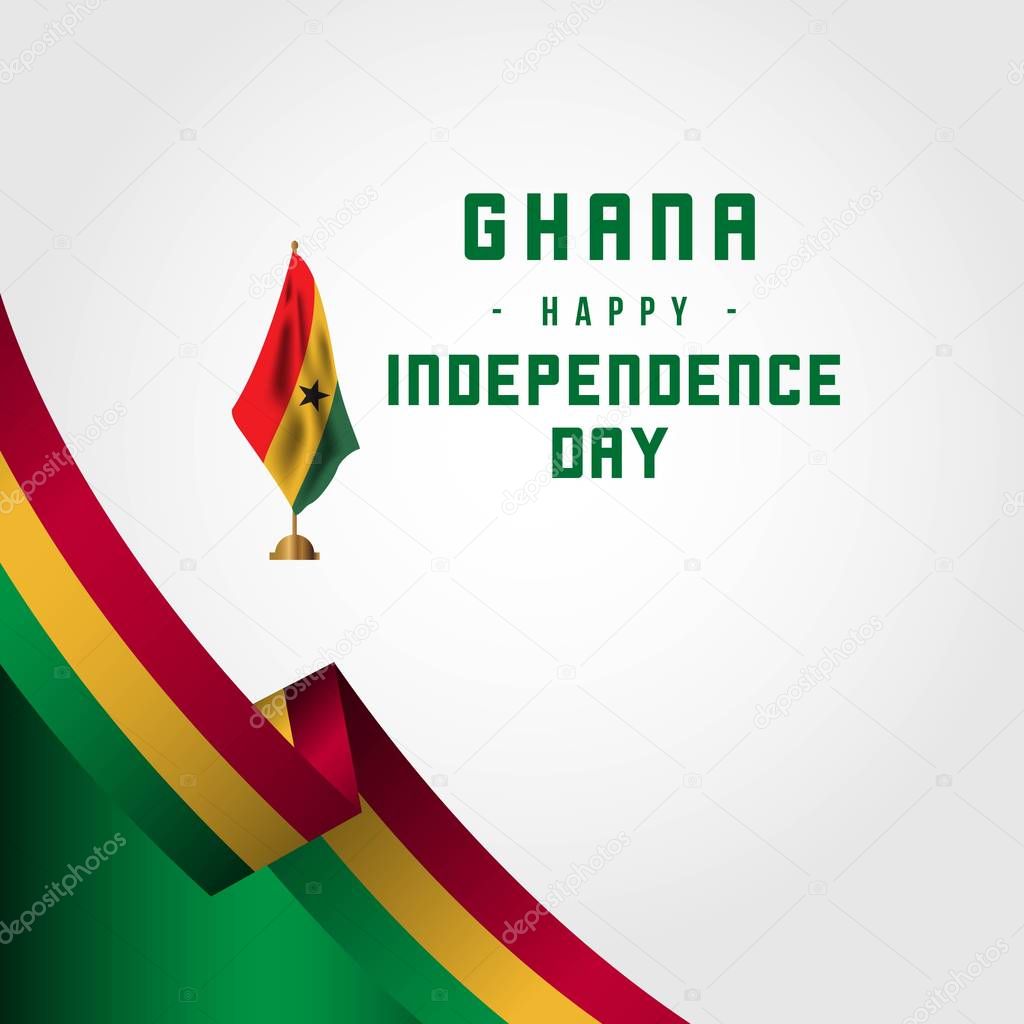 Happy Ghana Independence Day Vector Template Design Illustration