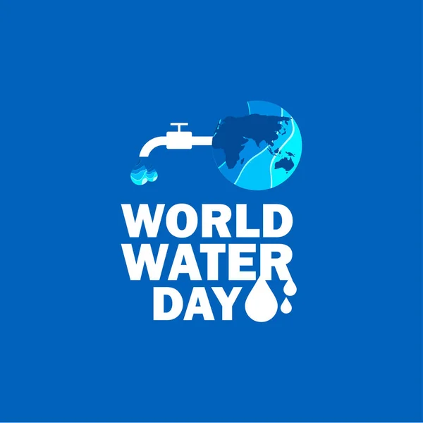 Welt Wasser Tag Vektor Vorlage Design Illustration — Stockvektor