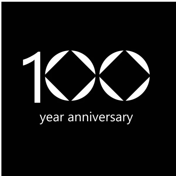 100 Anos Anniversary Vector Template Design Ilustração —  Vetores de Stock