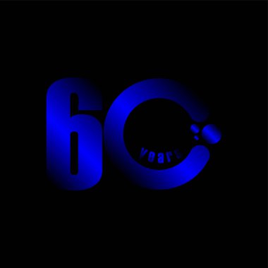 60 Yıl Yıldönümü Vektör Şablonu Tasarım İllüstrasyonu