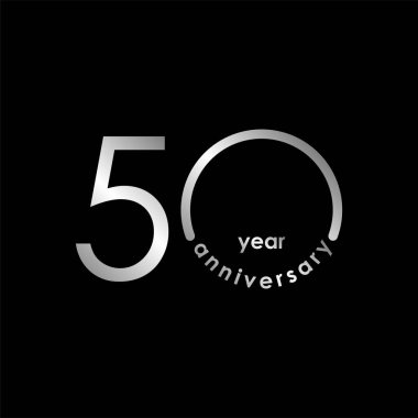 50 Yıl Yıldönümü Vektör Şablonu Tasarım İllüstrasyonu