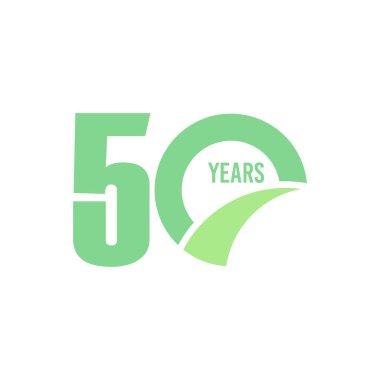 50 Yıl Yıldönümü Vektör Şablonu Tasarım İllüstrasyonu