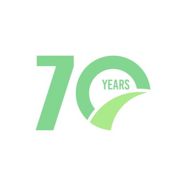 70 Yıl Yıldönümü Vektör Şablonu Tasarım Çizimi