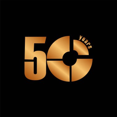 50 Yıl Yıldönümü Vektör Şablonu Tasarım İllüstrasyonu