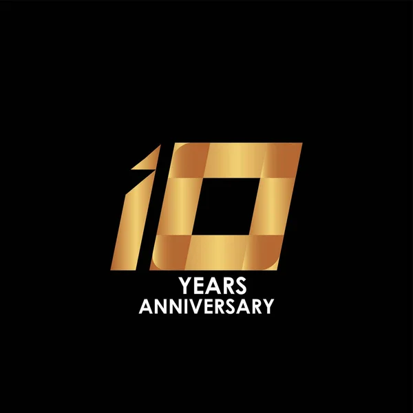 10 Anos Anniversary Vector Template Design Ilustração — Vetor de Stock