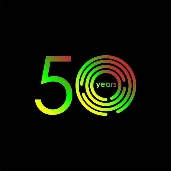 50 años Aniversario Vector Plantilla Diseño Ilustración — Vector de stock
