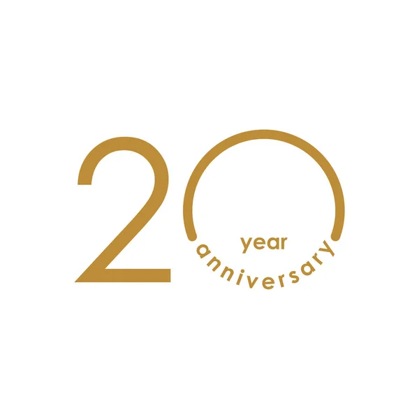 20 Aniversario Vector Plantilla Diseño Ilustración — Archivo Imágenes Vectoriales