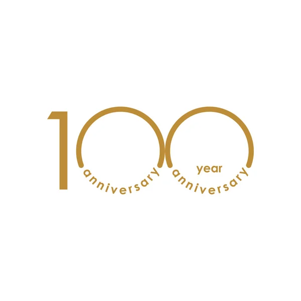 100 Anos Anniversary Vector Template Design Ilustração —  Vetores de Stock