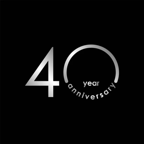 Illustration de conception de modèle vectoriel de 40 ans — Image vectorielle