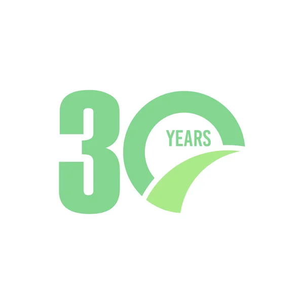30 Year Anniversary Vector Template Design Illustration — Stock Vector