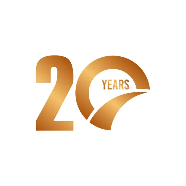 20 Year Anniversary Vector Template Design Illustration — Stock Vector