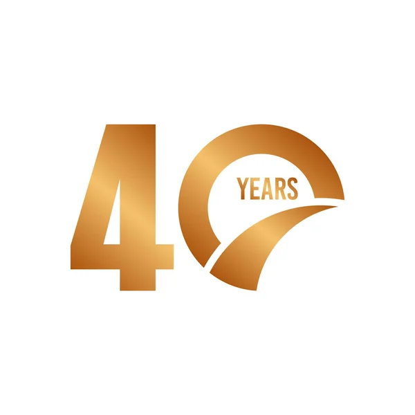 40 Year Anniversary Vector Template Design Illustration — Stock Vector