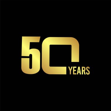 50 Yıl Yıldönümü Vektör Şablonu Tasarım İllüstrasyonu